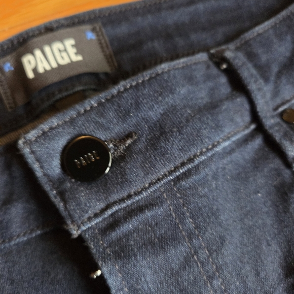 PAIGE Indigo Denim High Rise Laurel Canyon Jeans 32 By 35 - Picture 3 of 4